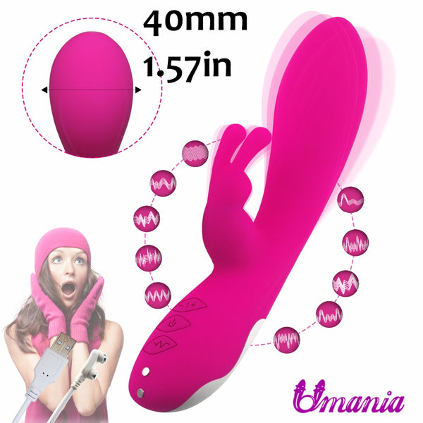 Silicone Rabbit Vibrator Rechargeable - Ur X Toys